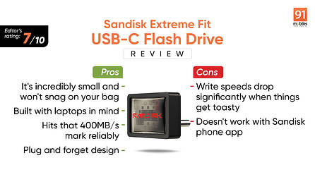 Sandisk Extreme Fit USB-C Flash Drive review: Plug and forget