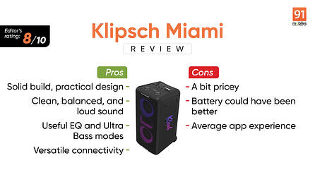 Klipsch Miami review: not your typical thumping party speaker