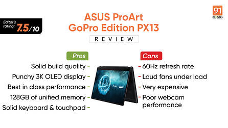 ASUS ProArt GoPro Edition PX13 (HN7306) review: Powerful, portable, but priced at a premium