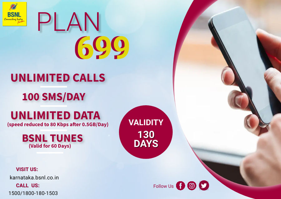 BSNL 130 Days Validity Prepaid Plan Free Calls And Data See Full Detail 
