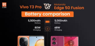 Vivo T3 Pro vs Motorola Edge 50 Fusion – பேட்டரி ஒப்பீடு