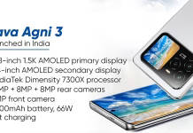 2 டிஸ்ப்ளே கொண்ட Lava Agni 3 5G விற்பனை சலுகையோடு துவங்கியது – சலுகை, விலை விவரம்.