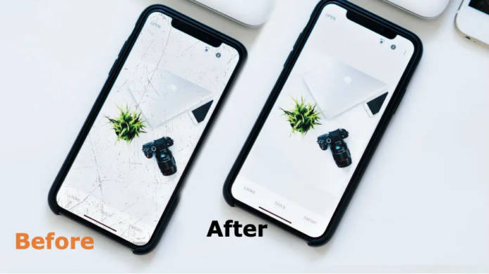 Smartphone screen scratches