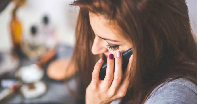 Girl with phone telecom news