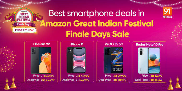 Best smartphone deals in Amazon Great Indian Festival Finale Days sale with Price