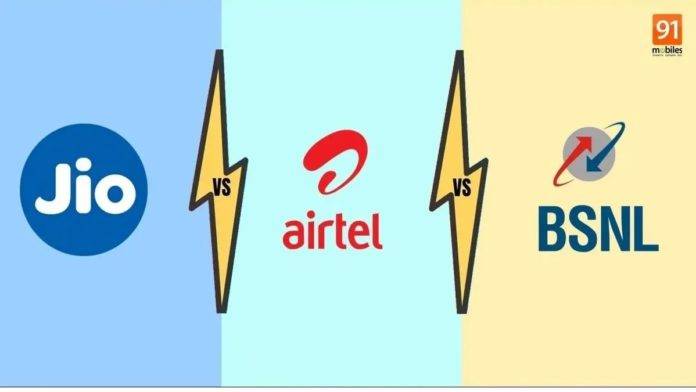 Jio vs Airtel vs BSNL