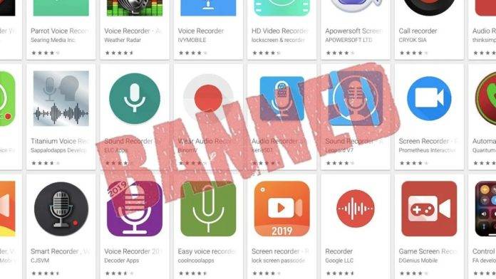 Call recording apps banned