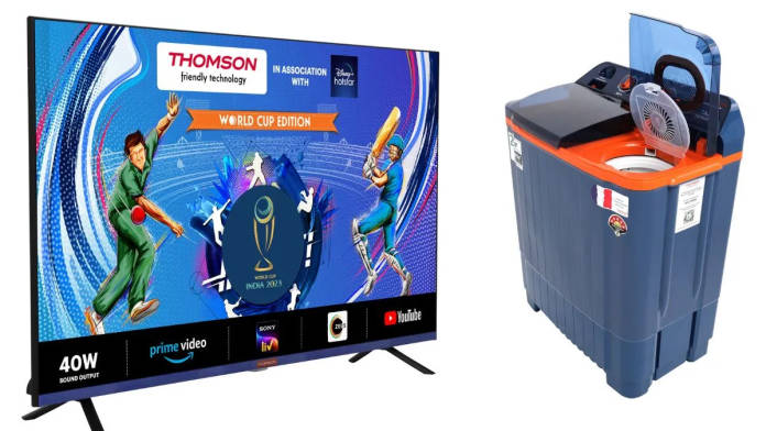 thomson world cup edition smart tv and washing machine