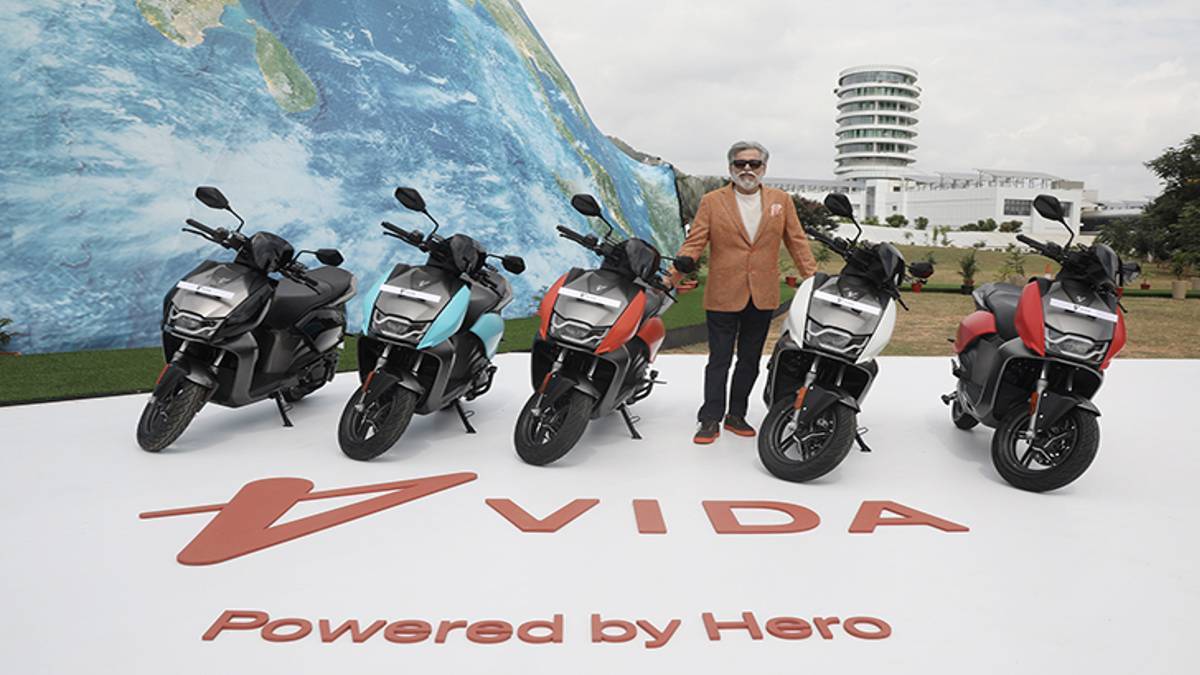 Hero Vida V1 electric scooter launched in India price Rs 1.45 lakh sale range photos