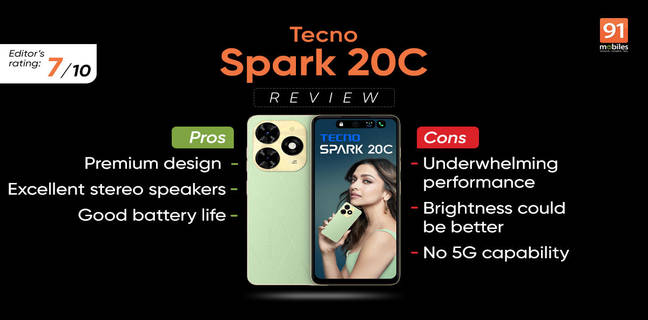 review tecno spark 20c