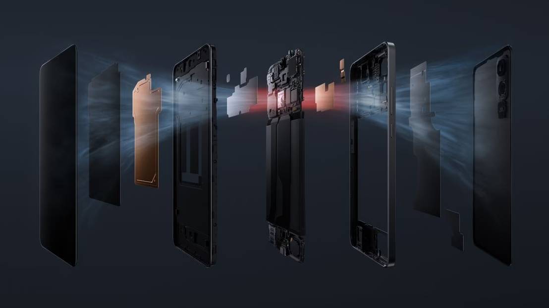 Ilustrasi lapisan vapor chamber di dalam Oppo K12 Plus