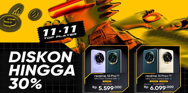 Realme Diskon HP dan Earbuds hingga 30 Persen di Promo 11.11, Ini Daftarnya
