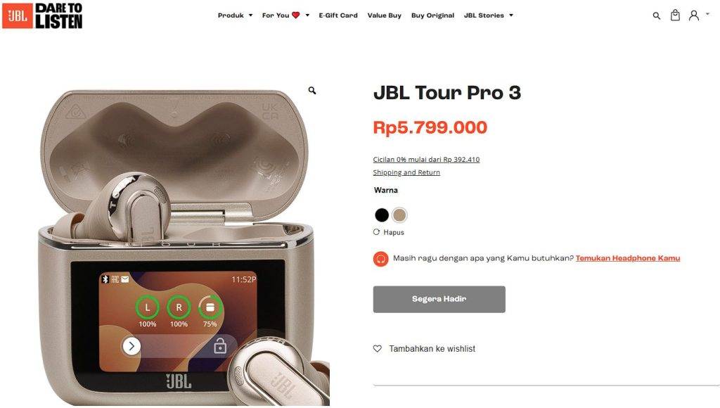 Earbuds TWS JBL Tour Pro 3 dan Live Series 3 Masuk Indonesia, Ini Harganya