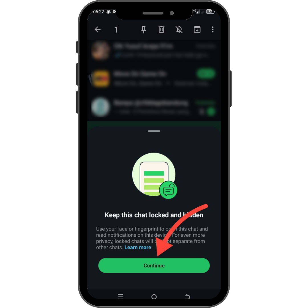 cara mengunci chat whatsapp 2