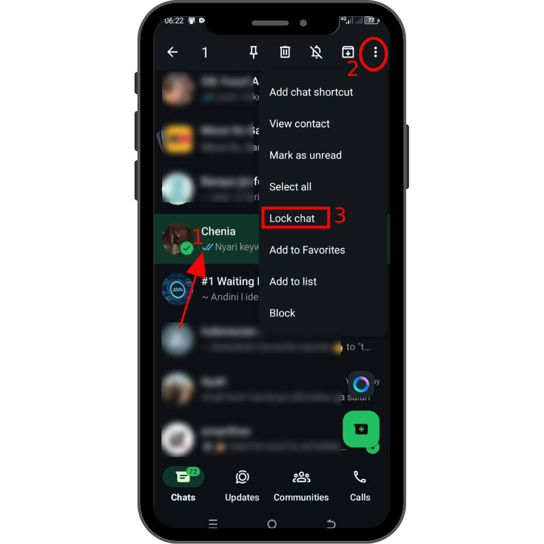 cara mengunci chat whatsapp