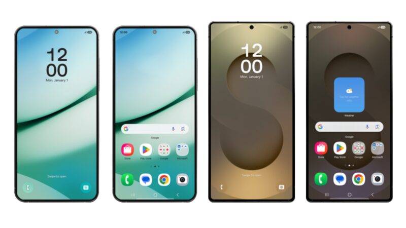 Galaxy S25 Plus (kiri), Galaxy S25 Ultra (kanan).