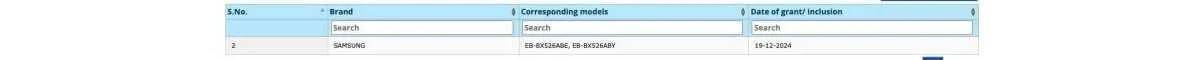 Sertifikasi baterai Galaxy Tab S10 FE di BIS. Sumber: GSM Arena.