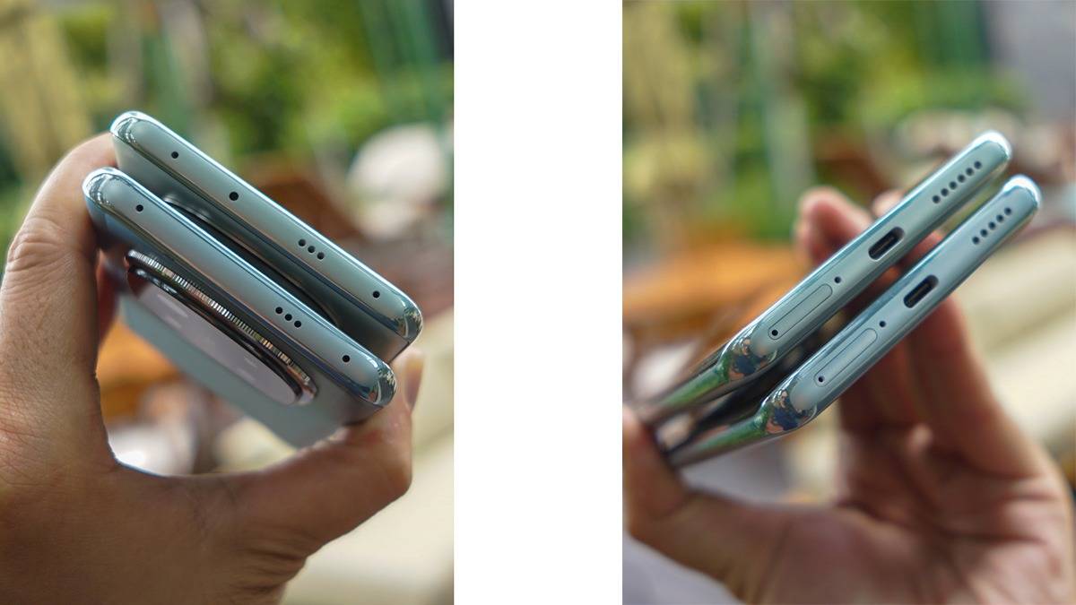 Tampilan atas dan bawah pada Redmi Note 14 Pro 5G dan Pro Plus 5G.