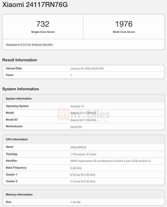 Redmi Note 14 4G Muncul di Geekbench, Spesifikasinya Terungkap