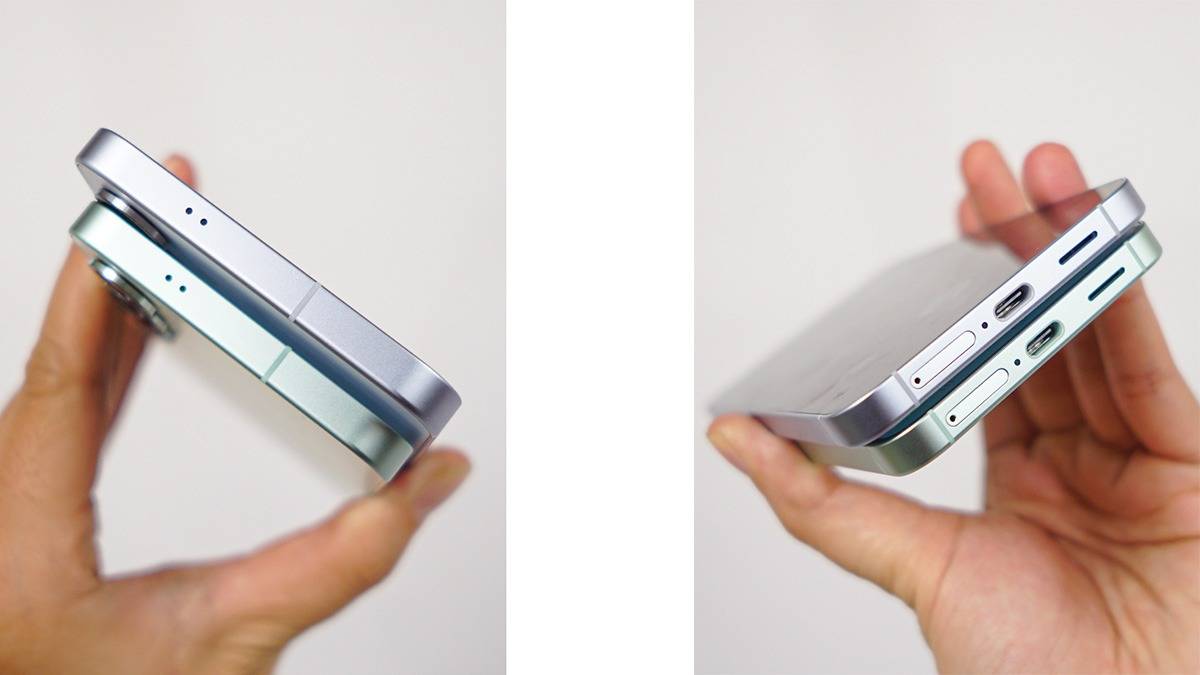 Galaxy S25 Plus (atas), Galaxy S25 (bawah).