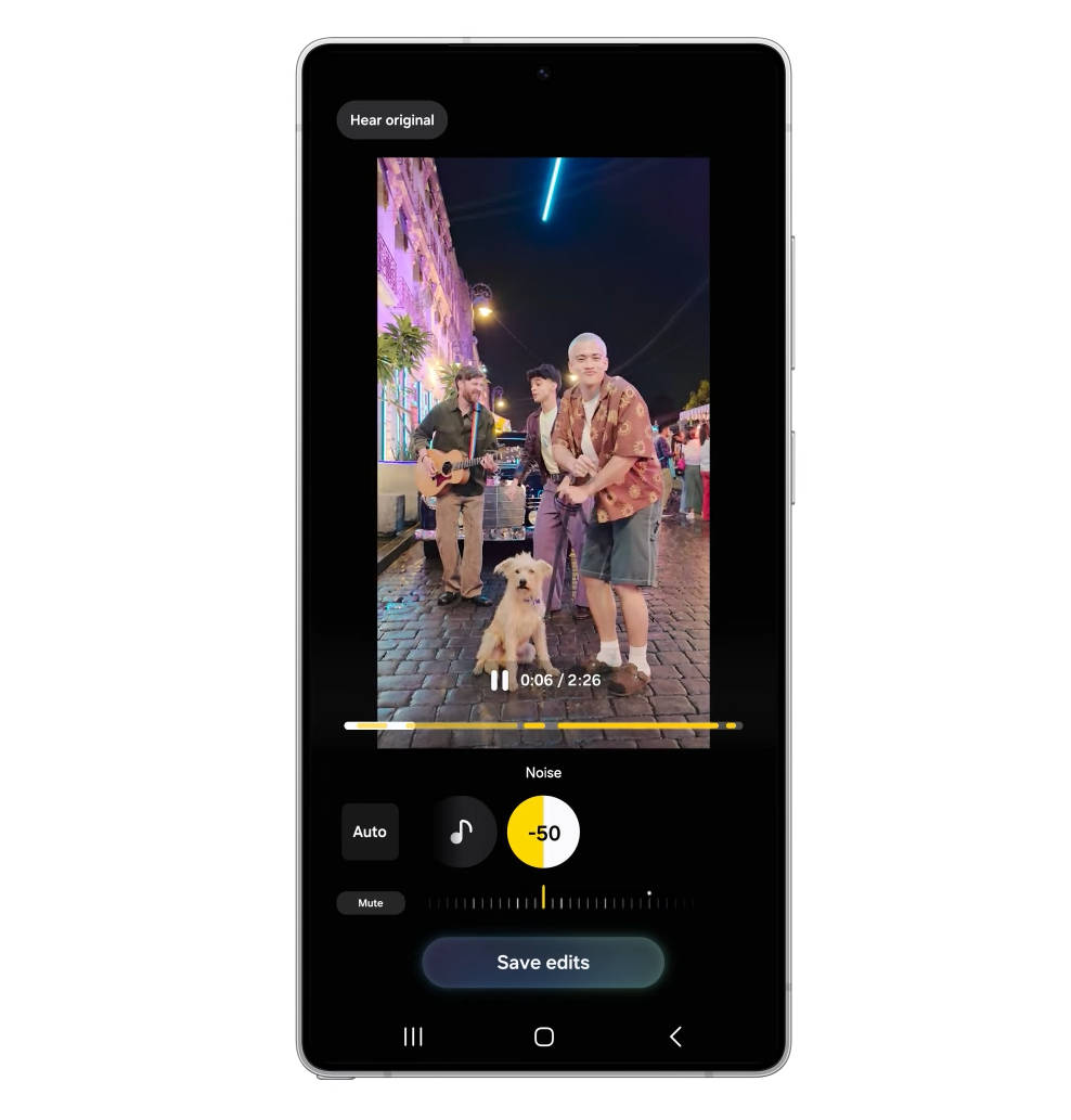 Audio Eraser untuk video. Sumber: Samsung.