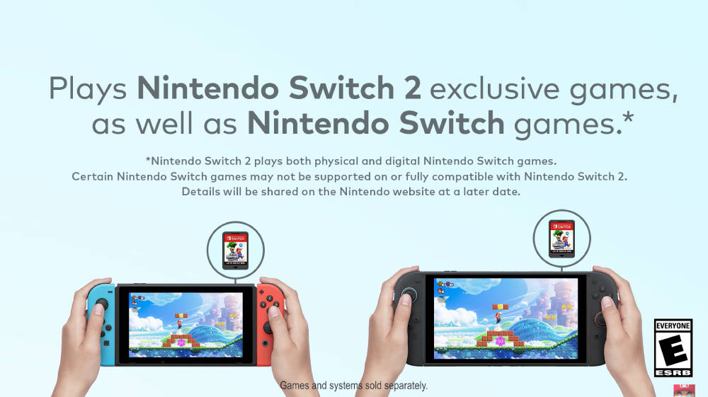 Nintendo Switch 2 bakal mendukung backward compatibility, tapi sejumlah game Switch pertama tidak dapat dimainkan. Sumber: Nintendo.