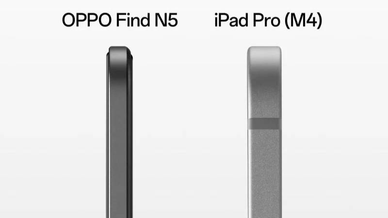 Oppo Find N5 vs iPad Pro M4