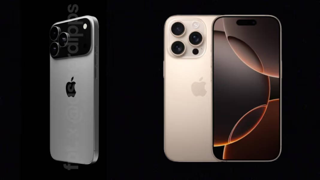 Perbedaan iPhone 17 Pro (kiri) dan iPhone 16 Pro (kanan)