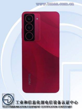 Model "RMX3949" di laman TENAA
