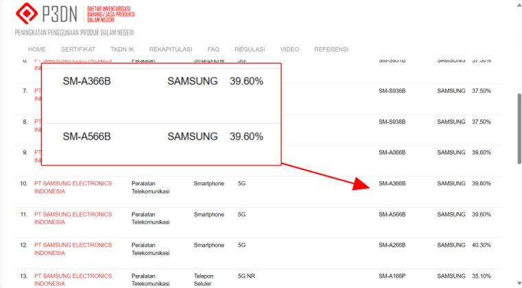 Galaxy A36 5G dan A56 5G muncul di basis data TKDN Kemenperin.