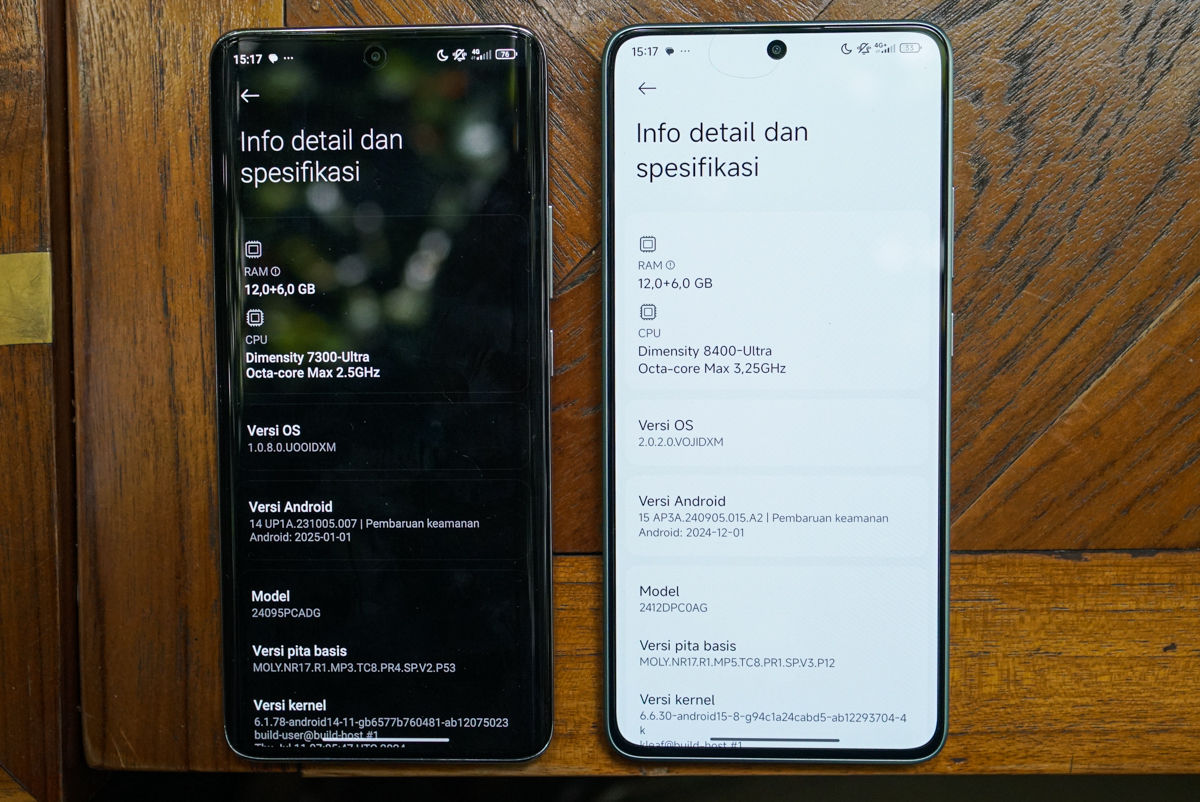 Poco X7 (kiri) dan X7 Pro (kanan)