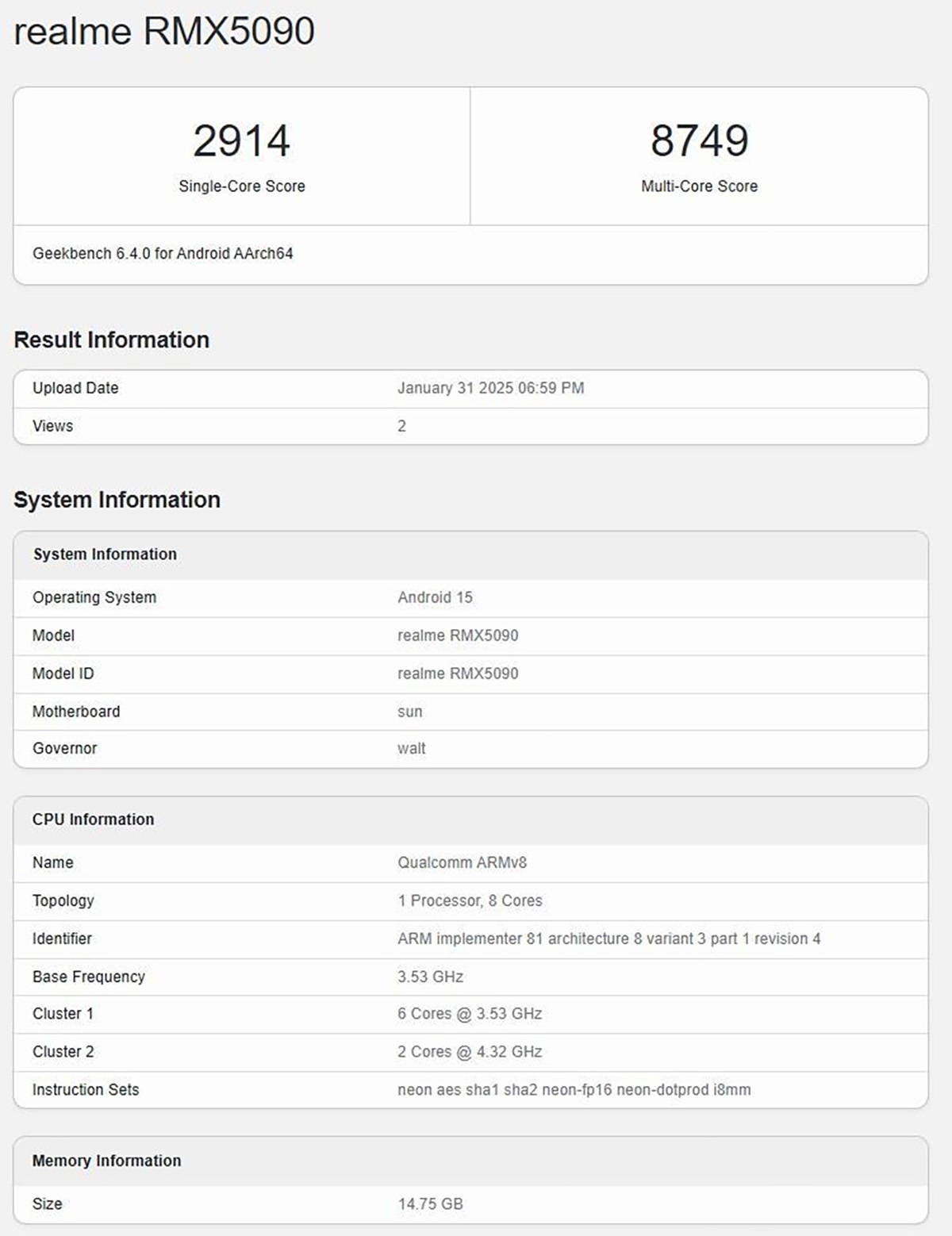 Realme GT 7 Muncul di Geekbench, Ini Bocoran Spesifikasinya