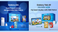 Samsung Rilis HP Galaxy A16 dan Tablet Tab A9 Bertema PAW Patrol, Cocok untuk Anak