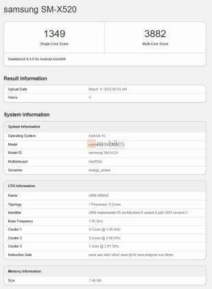 Samsung Galaxy Tab S10 FE Muncul di Geekbench, Ini Detailnya
