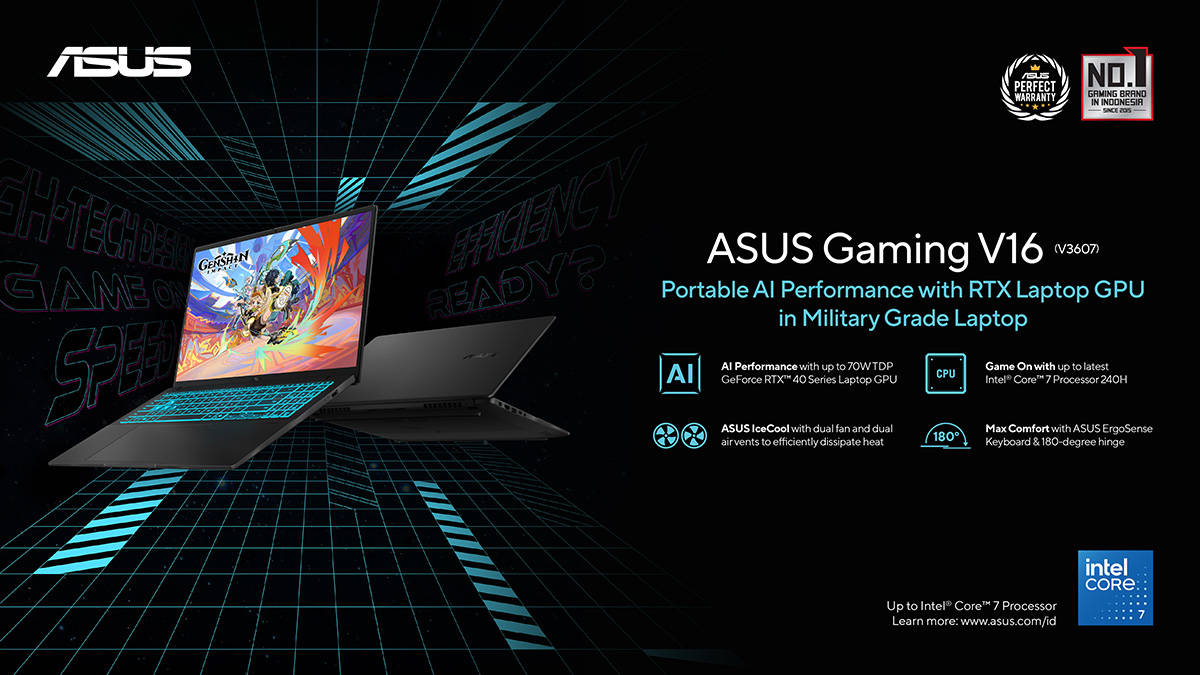 Asus Gaming V16 dan K16 Masuk Indonesia, Duo Laptop Game Harga Mulai Rp 10 Jutaan