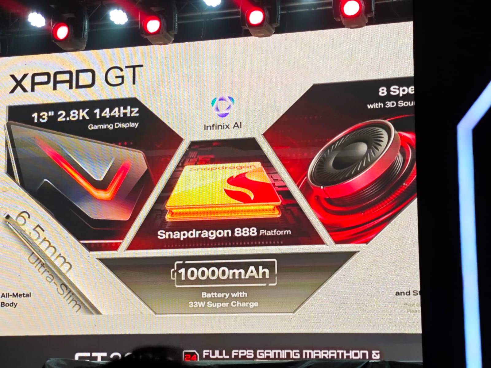 Fitur-fitur utama Infinix Xpad GT.