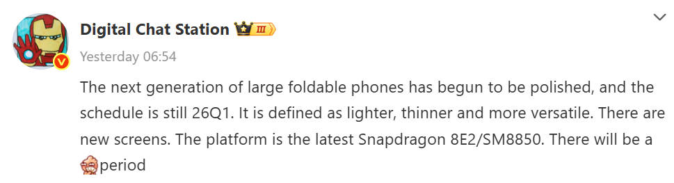 Bocoran Oppo Find N6. Sumber: Digital Chat Station via GizmoChina.