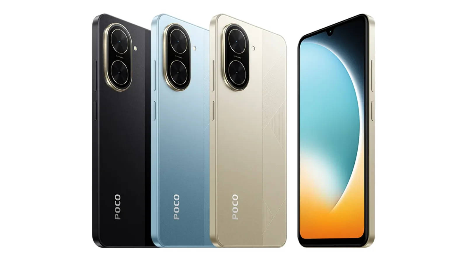 Poco C71 tampil menawan dengan desain dual-tone.