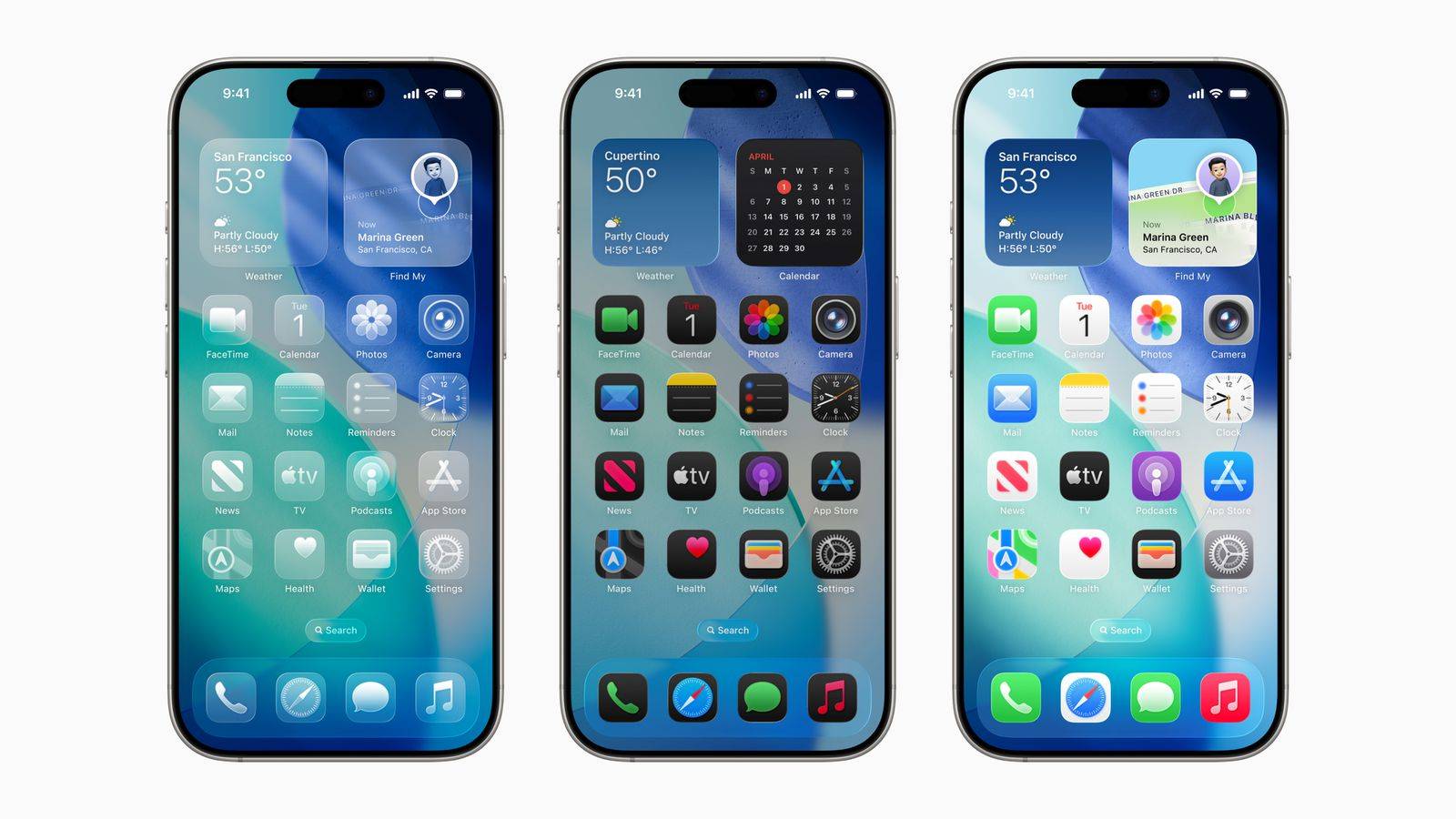 Tampilan Home Screen pada iOS 26.