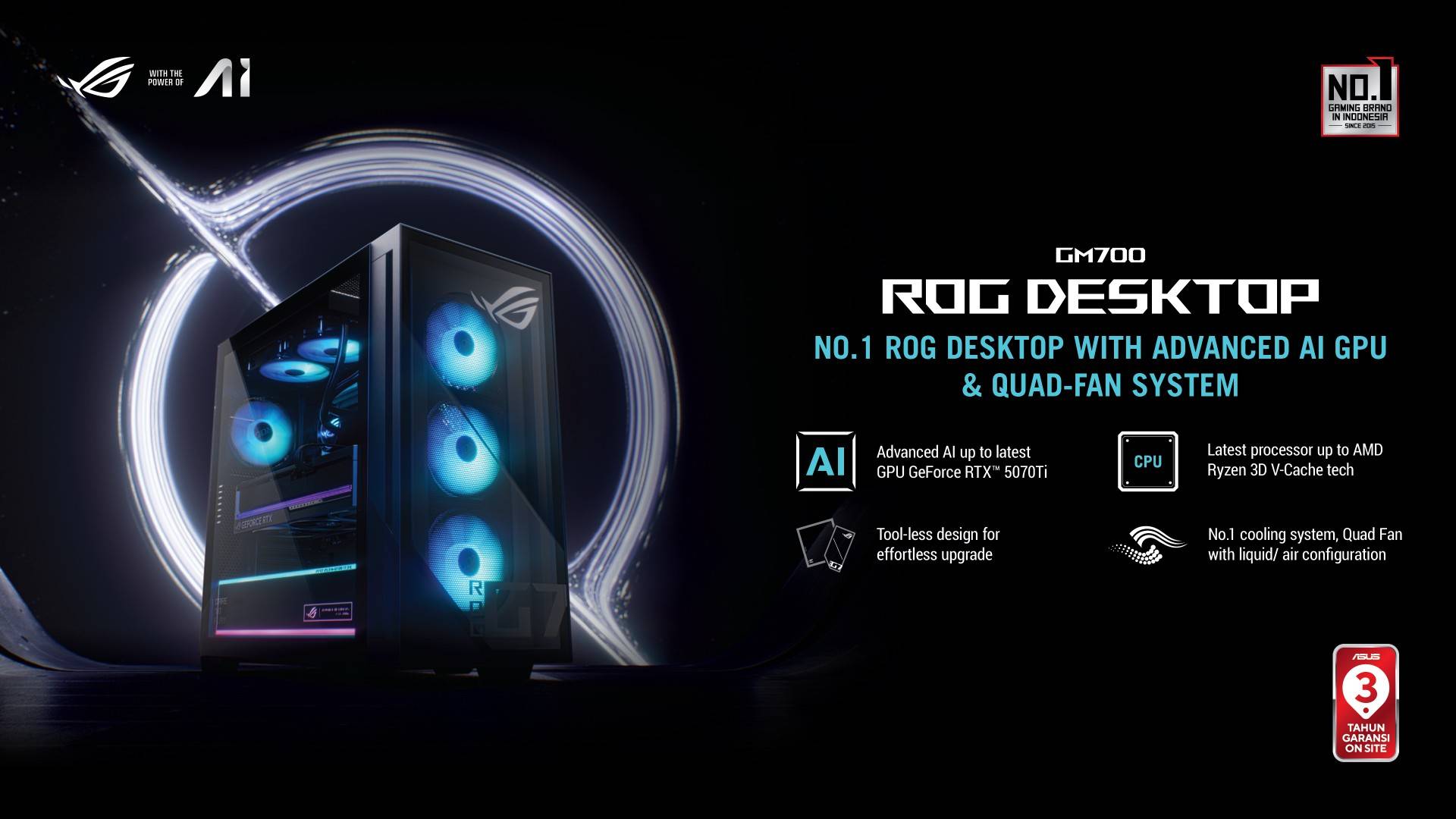 Unik, Asus Rilis PC Desktop Gaming dengan Jeroan Laptop di Indonesia