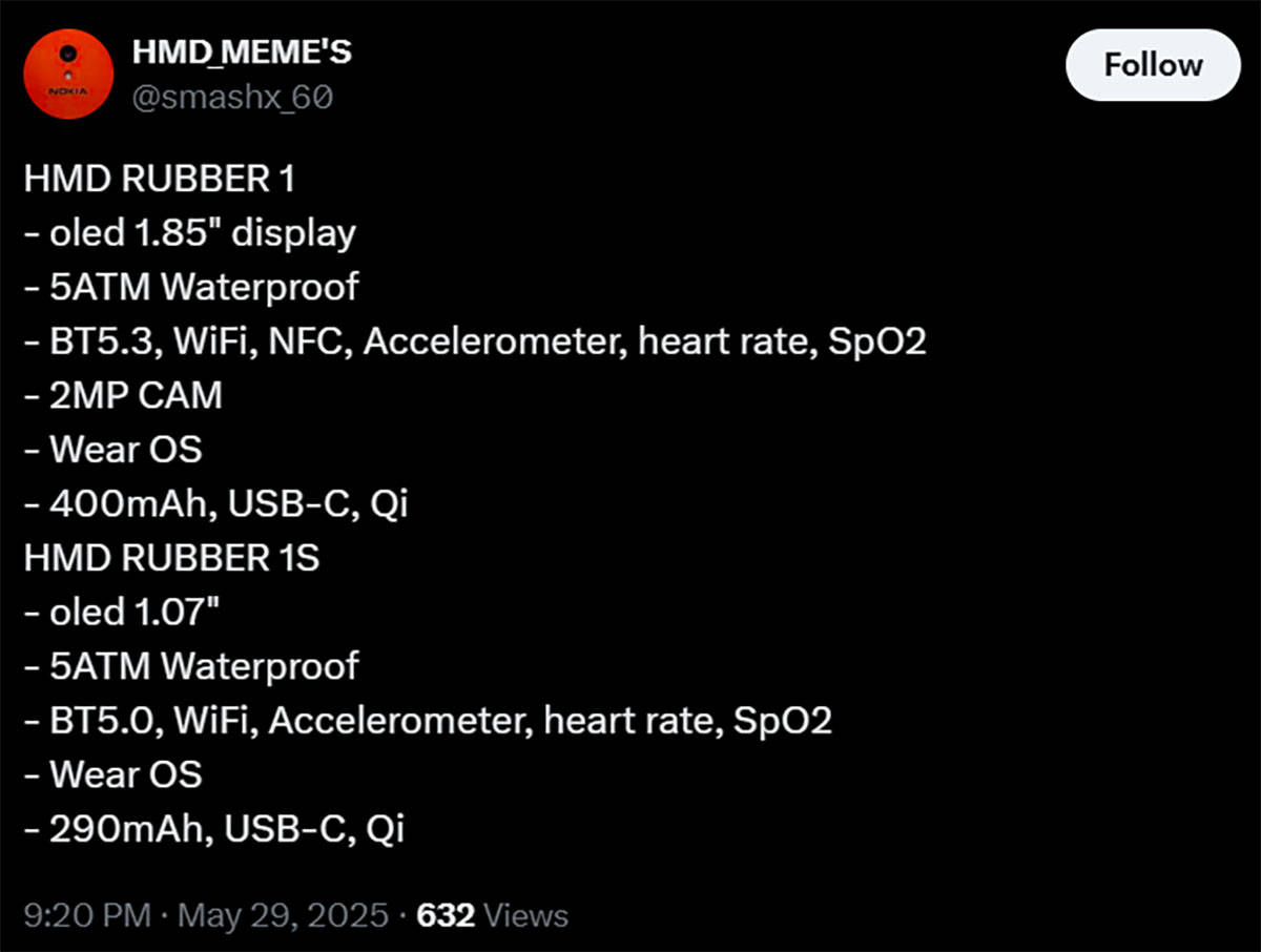 Mantan Pabrikan Nokia Disebut Siapkan Smartwatch Berkamera
