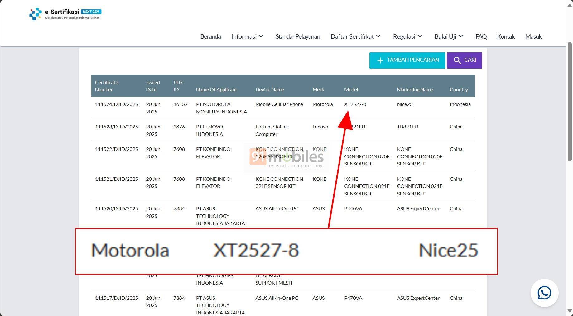 HP yang diduga sebagai Moto G86 5G muncul di SDPPI Postel.