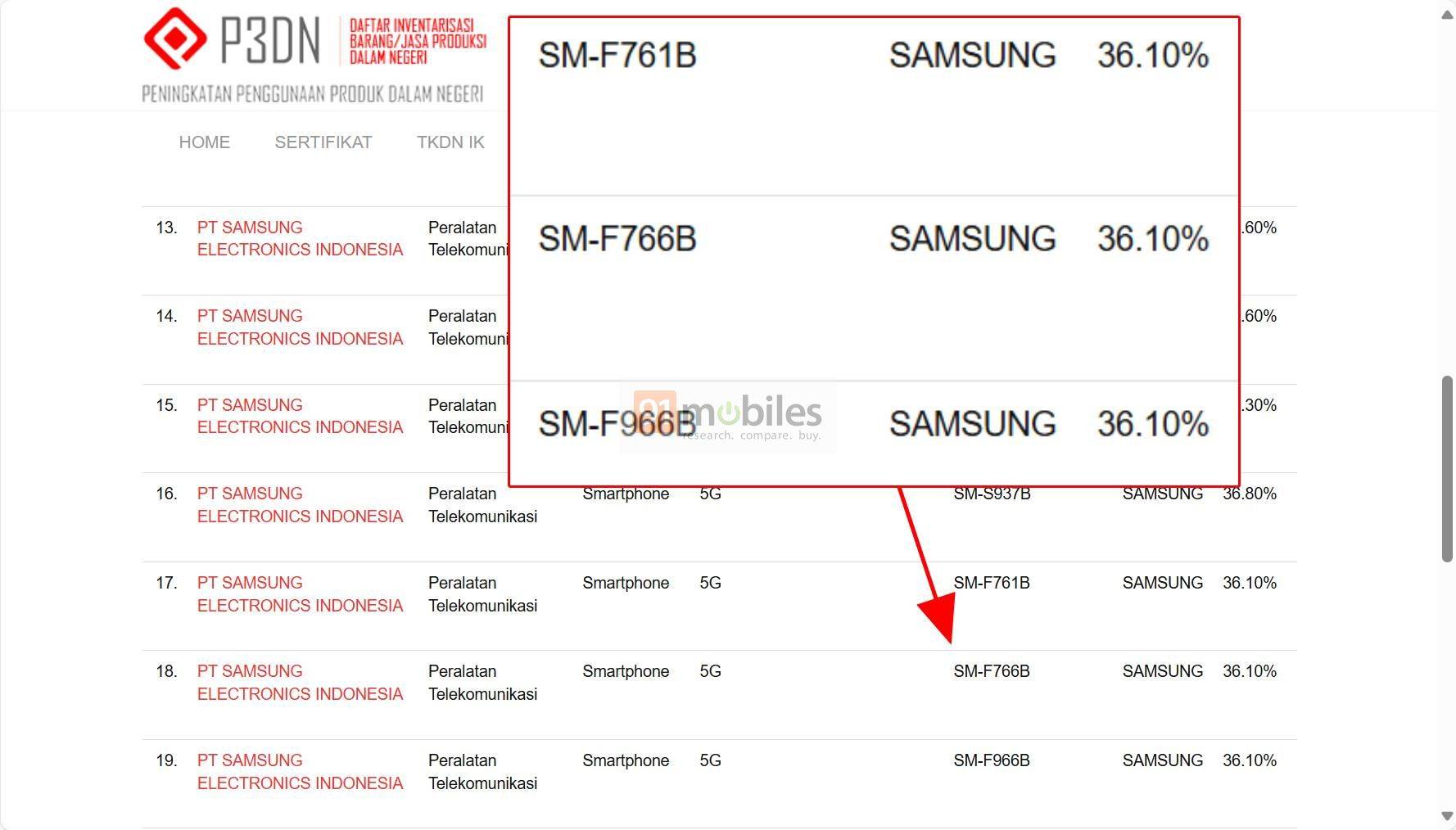 Galaxy Z Fold 7, Flip 7, dan Flip 7 FE masuk database TKDN.