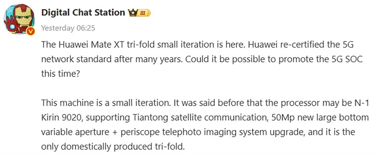 Bocoran HP Lipat Tiga Huawei Mate XT Generasi Kedua, Punya Kamera Canggih
