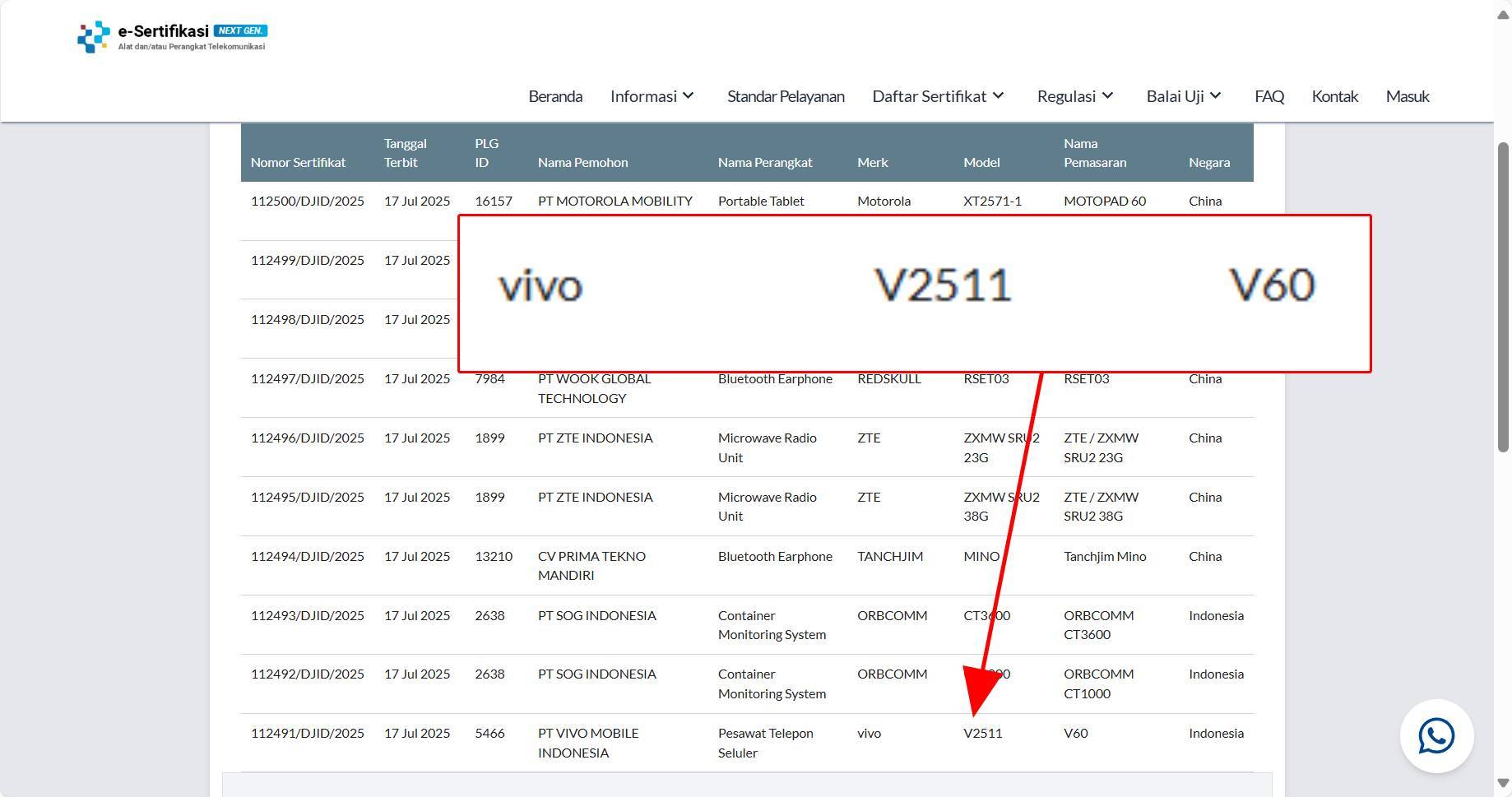 Vivo V60 muncul di SDPPI Postel, pertanda akan segera rilis di Indonesia. 