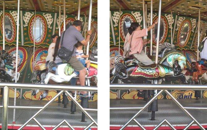 Terlihat bahwa foto tanpa Action Shot (kiri) sedikit terlihat buram. Foto dengan Action Shot (kanan) tidak buram sama sekali. Pemotretan dilakukan pada tingkatan zoom 3x.