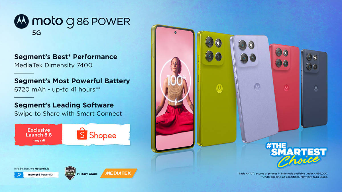 Motorola Moto G86 Power Masuk RI Besok, HP Berbaterai Besar dengan Kamera AI