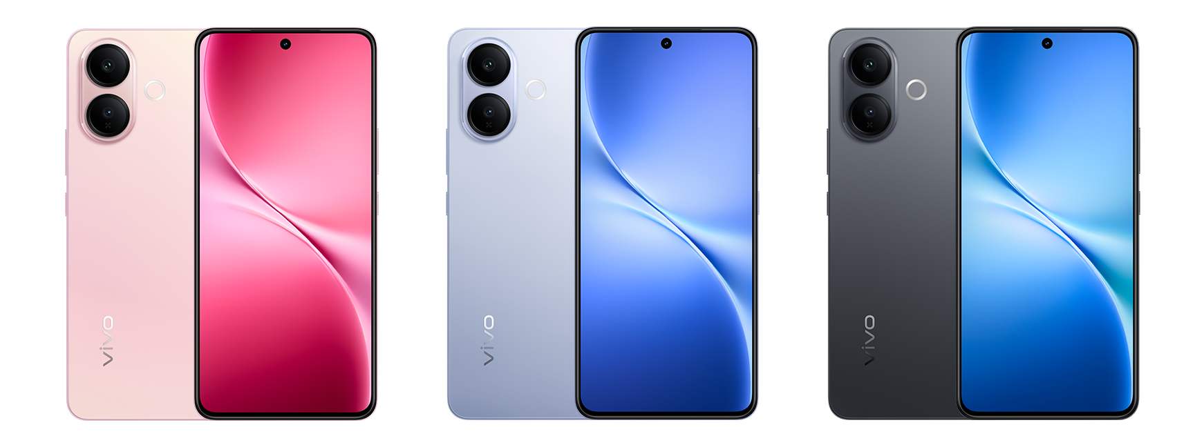 Dari kiri ke kanan: Vitality Pink, Mist Blue, Midnight Black