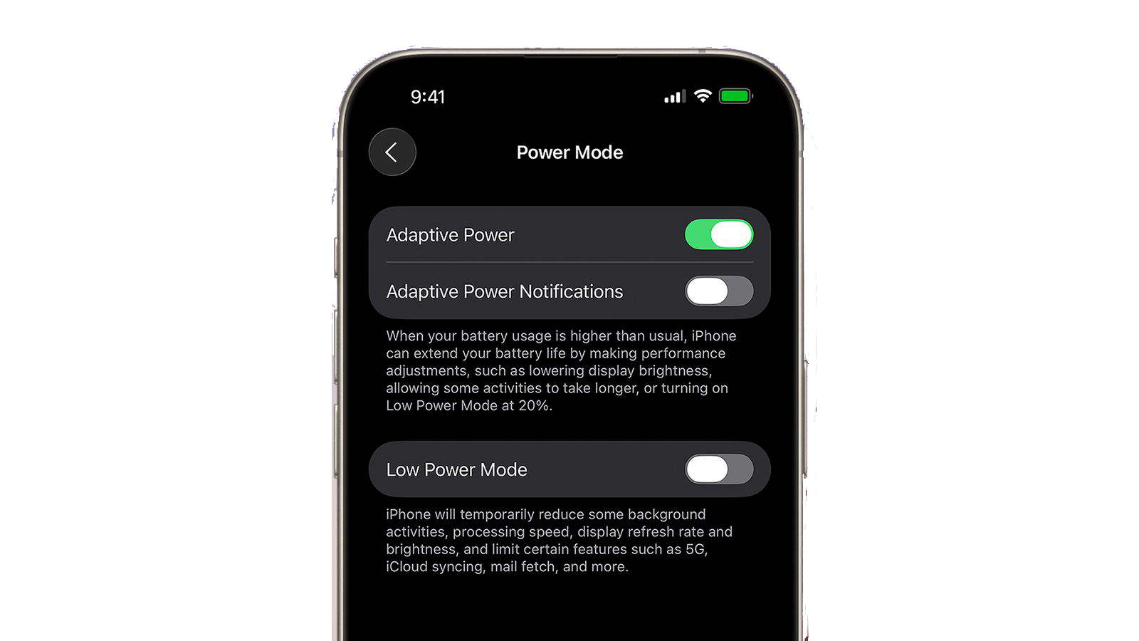 Adaptive Power Mode