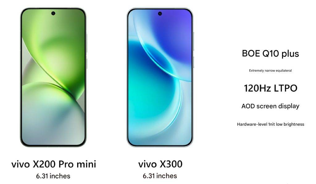 Vivo X300 kabarnya punya ukuran layar yang sama dengan X200 Pro Mini.